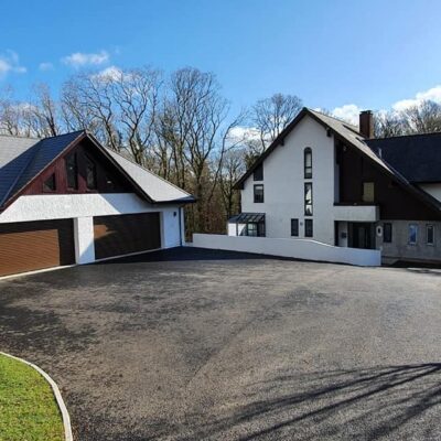 Triple garage new build with living space in the loft, architectural design by MHM Design Ltd.