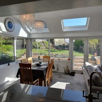 Single storey extension with improved living space and natural lighting.