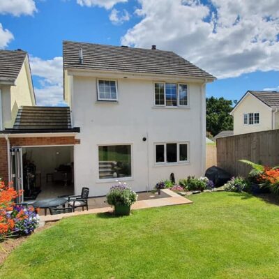 Garage conversion turned into a living space, designed by MHM Design Ltd.