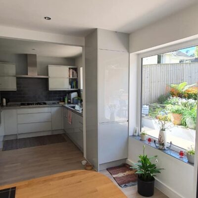 Single storey extension with modernised kitchen designed by MHM Design Ltd.