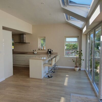 Interior of a single storey extension designed by MHM Design Ltd.